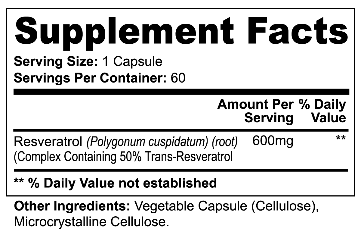 RC1 - Resveratrol 50% 600mg